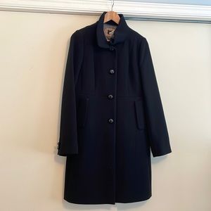 J Crew black topcoat